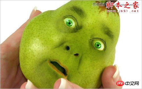 Photoshop合成合成制作逼真鸭梨人像效果