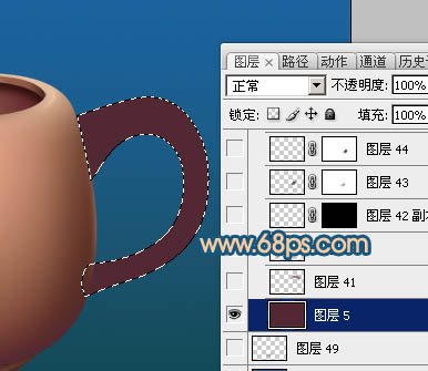 Photoshop设计制作一个逼真精致的陶瓷茶壶