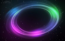 PS利用滤镜及画笔制作漂亮的彩色星空光环
