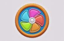 AI与PS结合制作逼真可爱的毛线编织风车图标