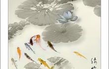 教你用Photoshop把废弃的荷花图制作戏鱼图封面