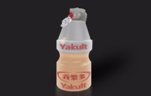 Photoshop制作逼真的塑料透明瓶装牛奶