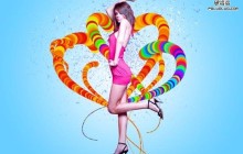 Photoshop CS5 画笔制作立体彩带特效