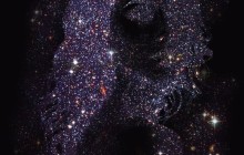 Photoshop制作由星空和星光组成的人像轮廓梦幻效果图