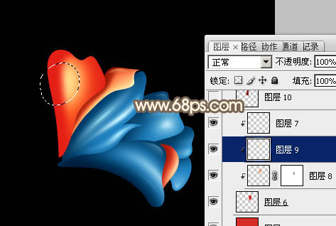 Photoshop打造出一朵华丽的彩色水晶花朵