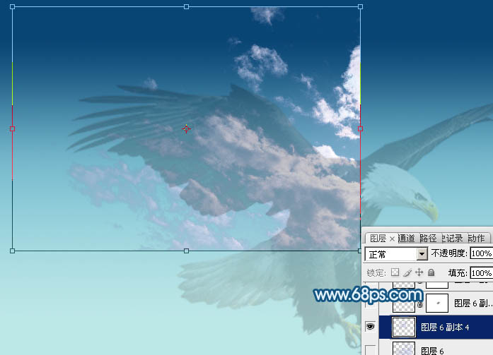 Photoshop制作一只创意的云彩雄鹰