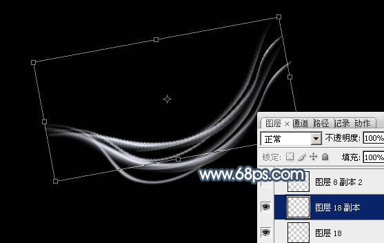 photoshop制作唯美的抽象光束蒲公英