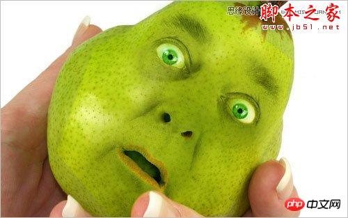 Photoshop合成合成制作逼真鸭梨人像效果