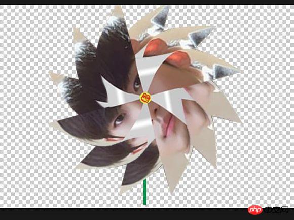 Photoshop制作转动的人像风车