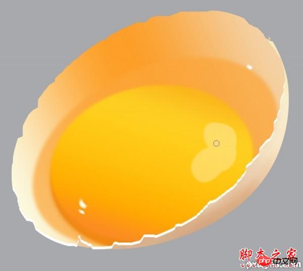 photoshop设计制作刚敲开的半边生鸡蛋