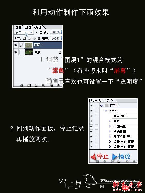 Photoshop制作唯美雨景动画