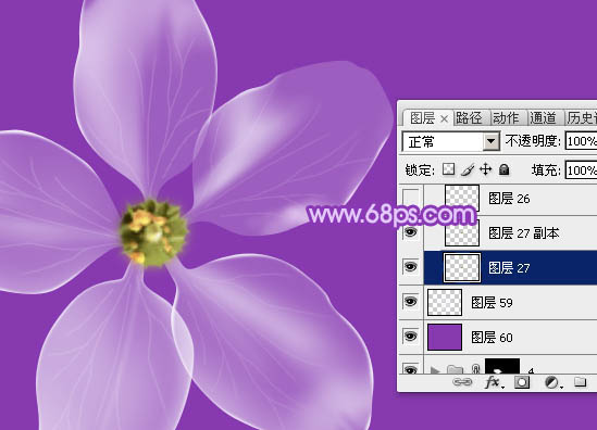 photoshop设计制作逼真漂亮的白色透明兰花花朵