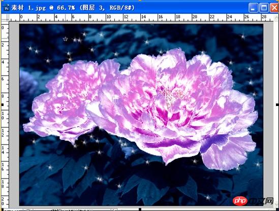 photoshop制作水晶牡丹教程