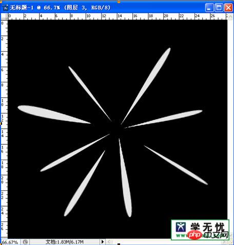 photoshop制作炫丽的白色光影效果