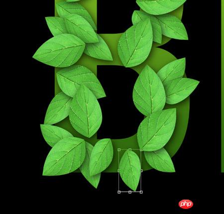 PS制作以生物绿叶和蝴蝶为题材的logo设计教程