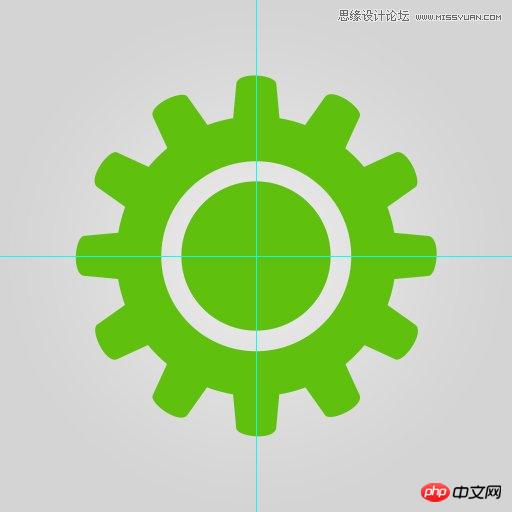 Photoshop使用形状工具制作立体齿轮图标