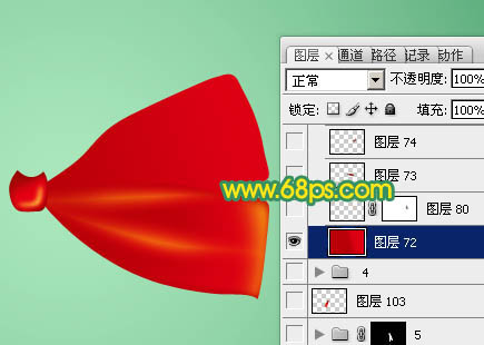 photoshop制作逼真精美的丝绸质感红色蝴蝶结