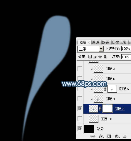 photoshop制作简单飘逸的青色烟雾