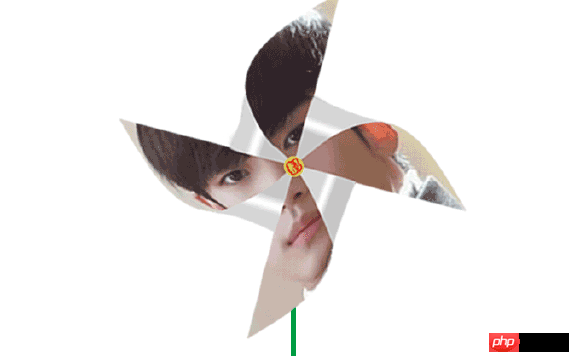 Photoshop制作转动的人像风车