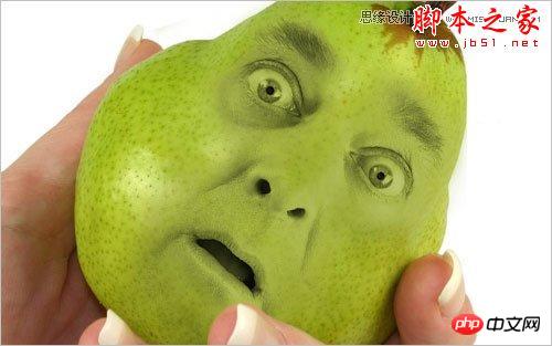 Photoshop合成合成制作逼真鸭梨人像效果