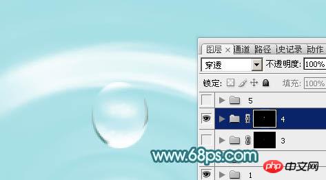 photoshop制作非常清凉的夏季水纹壁纸