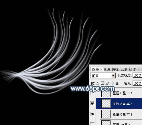 photoshop制作唯美的抽象光束蒲公英