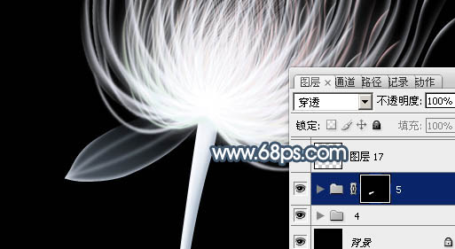 photoshop制作唯美的抽象光束蒲公英