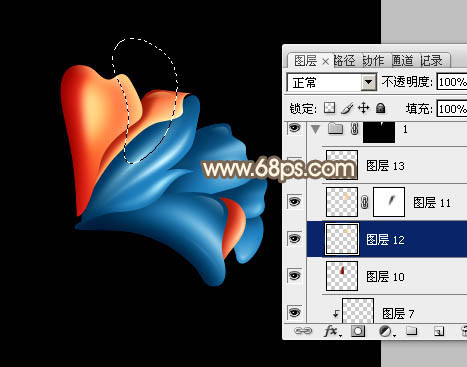 Photoshop打造出一朵华丽的彩色水晶花朵