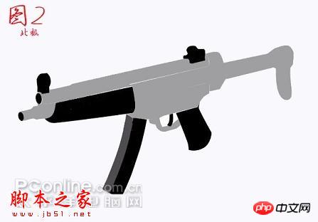 Photoshop鼠绘逼真的MP5冲锋枪教程