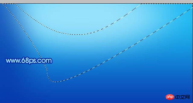 Photoshop 清爽的蓝色光带壁纸教程