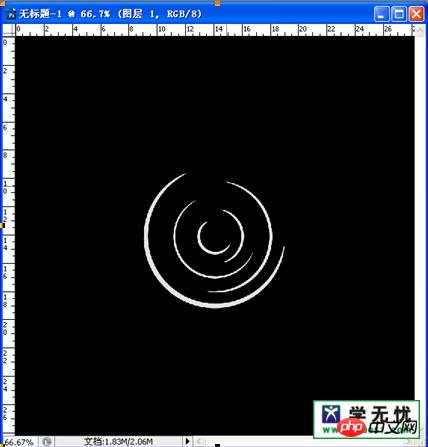 photoshop制作炫丽的白色光影效果