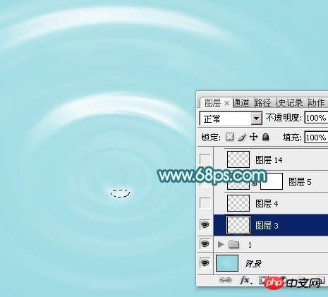 photoshop制作非常清凉的夏季水纹壁纸