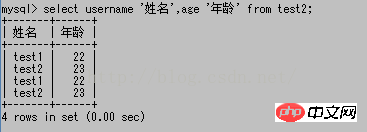 mysql常用基礎操作語法（四）--對數據的簡單無條件查詢及庫和表查詢【命令行模式】