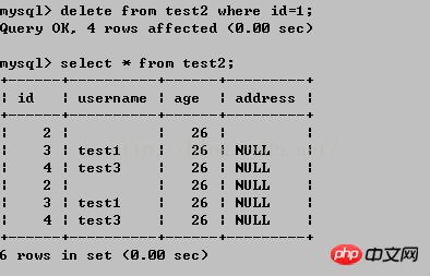 mysql常用基础操作语法（三）~~对数据的增删改操作【命令行模式】