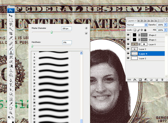 Photoshop将自己的头像印到钞票上的教程