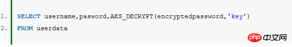 MySQL中關于加密和解密的實例詳解