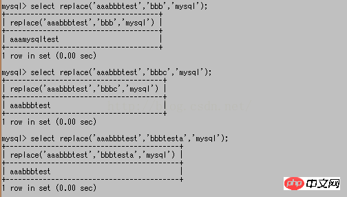 mysql常用基礎操作語法（十一）~~字符串函數【命令行模式】