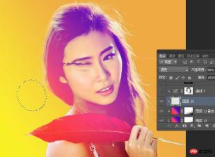 How to add a gorgeous colorful halftone texture effect to a beautiful womans portrait in Photoshop tutorial