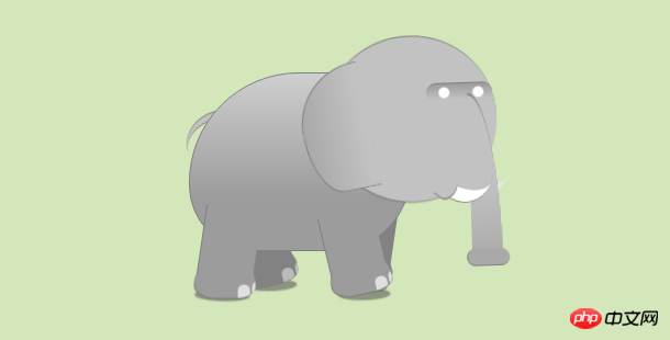 pure-css3-elephant-animation