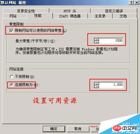 win2008 r2 iis7.5中限制帶寬的圖文方法介紹