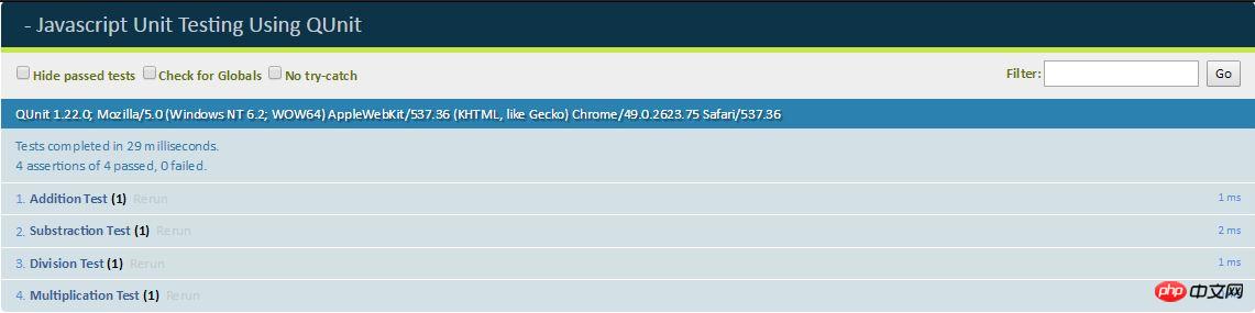 使用 QUnit 进行 JavaScript 单元测试