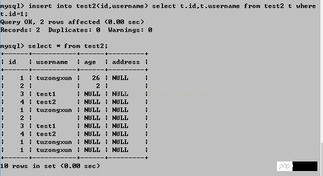 mysql常用基础操作语法（三）~~对数据的增删改操作【命令行模式】