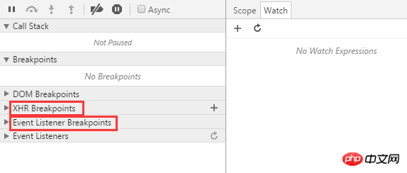 XHR和事件监听断点