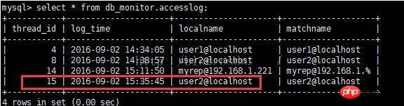 init-connect を使用してアクセス監査機能を追加する mysql の例を共有する