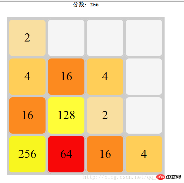 How to implement the 2048 mini game using js