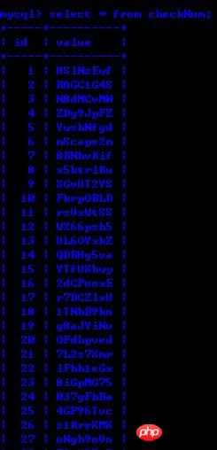 공유 예시: 8자리 할인 코드를 무작위로 생성하여 Mysql 데이터베이스에 저장