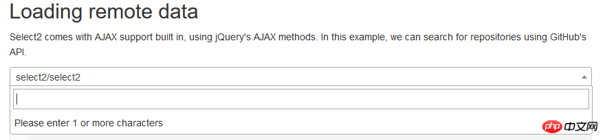 jQuery plug-in select2 uses ajax to efficiently query large data lists