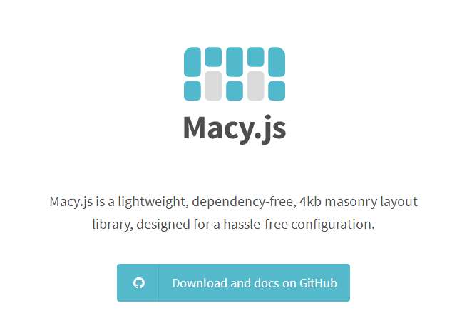 超轻量级网页流布局JS插件Macy.js