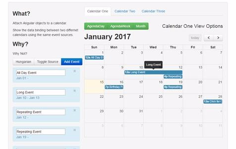 Exemples pour partager une expérience de l'utilisation du calendrier de l'interface utilisateur en angulaire