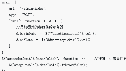 jQuery Datatable 정보 다중 쿼리 조건 사용자 정의 제출 이벤트 예제 공유